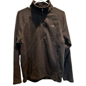 The North Face Men's 1/4 Zip Dark‎ Gray Fleece Pullover Medium
